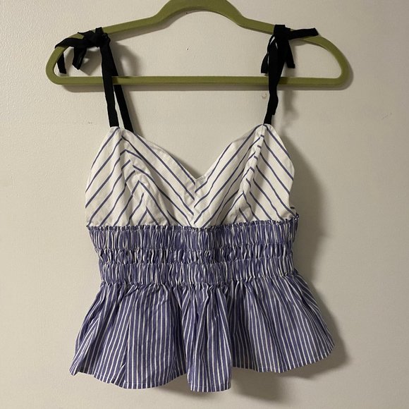Express Striped Peplum Top Size S - Picture 1 of 2